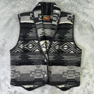 Vintage Women’s Alps Fine Apparel Aztec Sweater Vest Gilet Size Medium